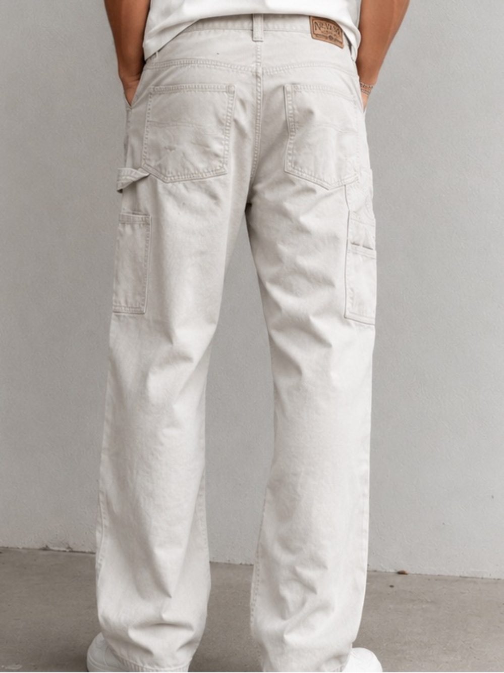 Vintage Nevada Jeanswear Cream Carpenter Pants | Workwear Utility Y2K 36x30